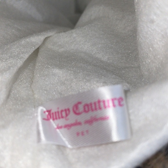 🎉HP🎉New Juicy Couture Pet Leopard/Cream Faux Fur Paw Print Holiday Stocking🐾 - Picture 9 of 10